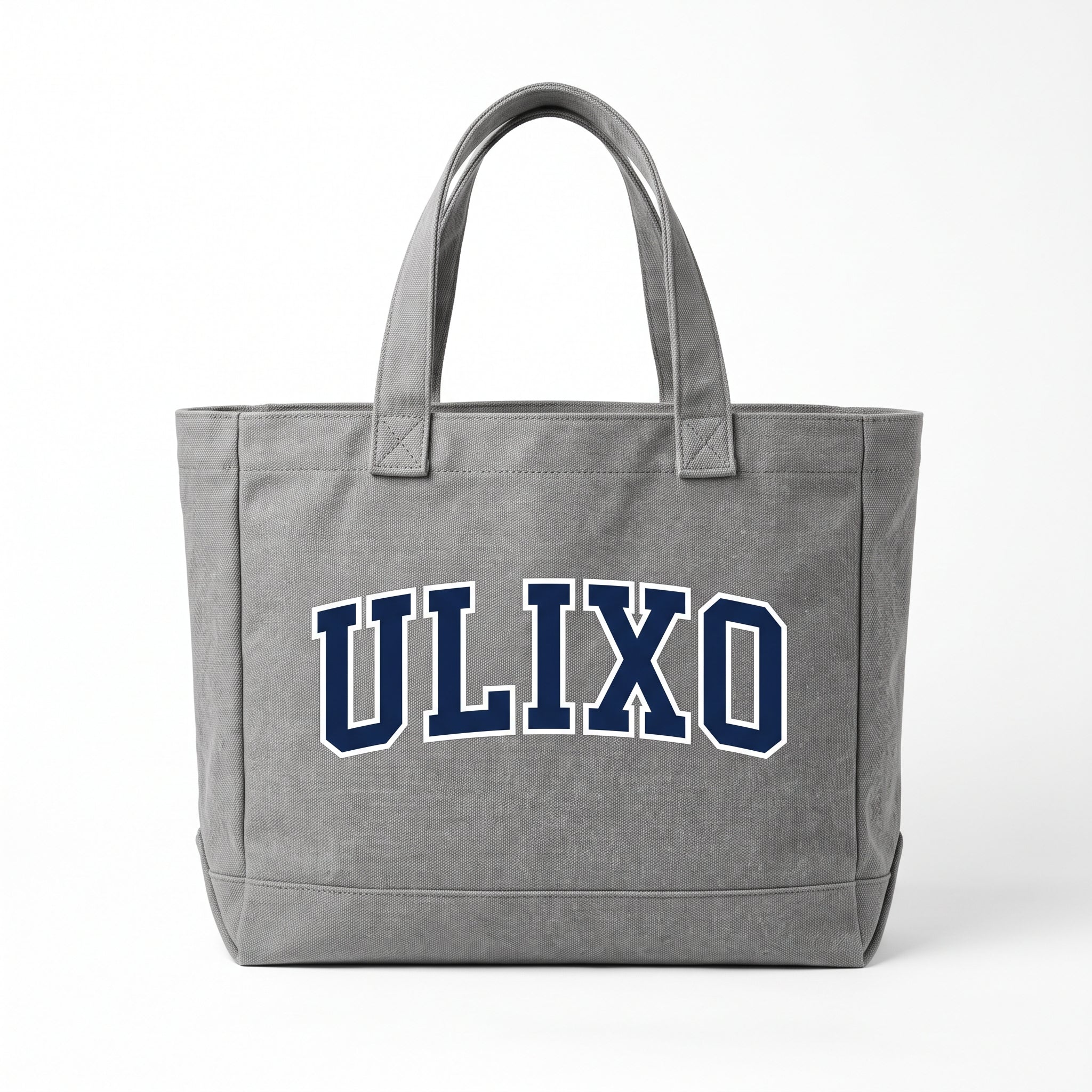 Exclusive Ulixo VIP Tote Bag in heather grey with ULIXO varsity print